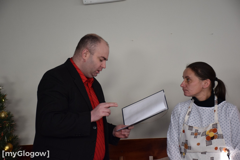 Spotkanie wigilijne domu samopomocy w Głogowie