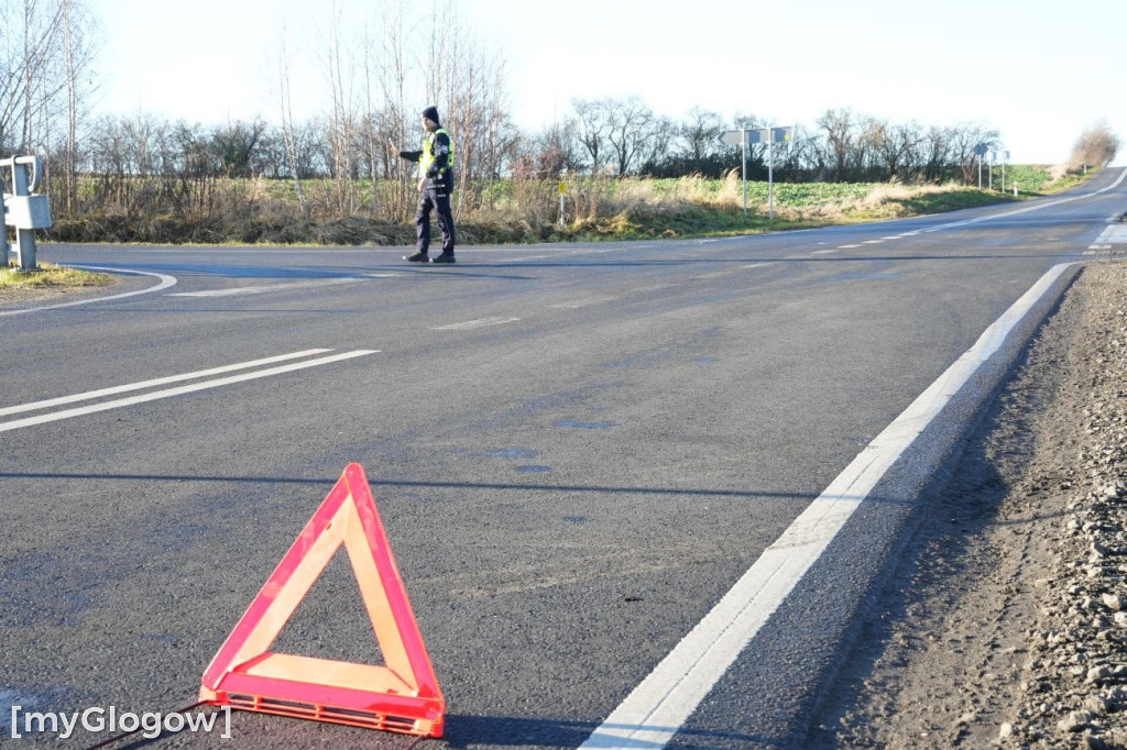 Kolizja mercedesów w Łągoszowie Małym