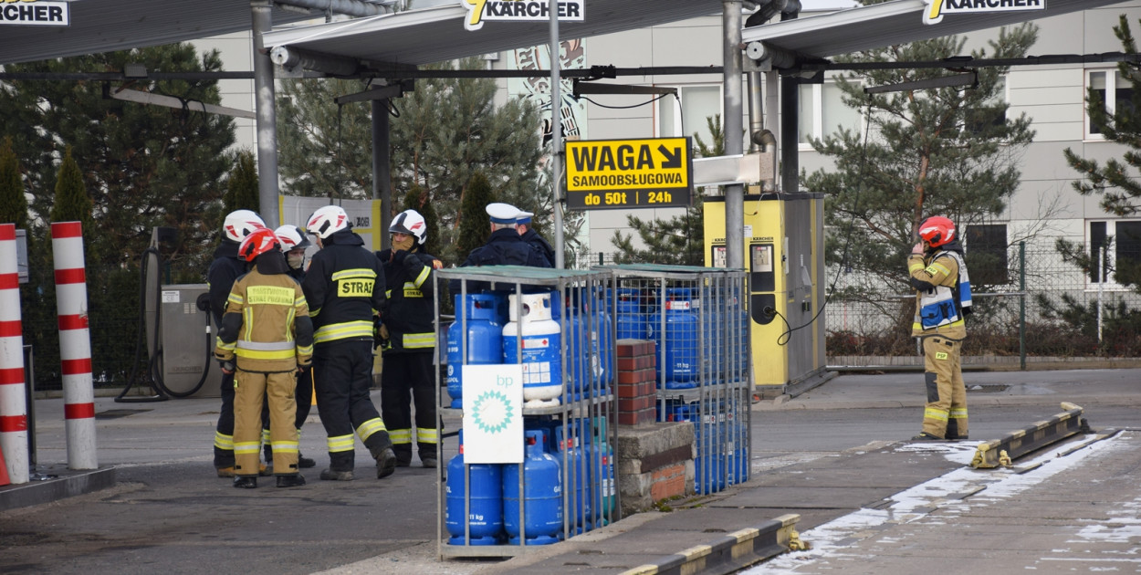 Wyciek gazu na stacji paliw w Głogowie