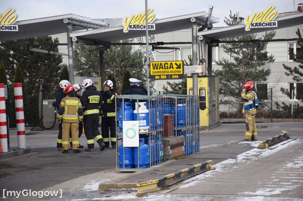 Wyciek gazu na stacji paliw w Głogowie