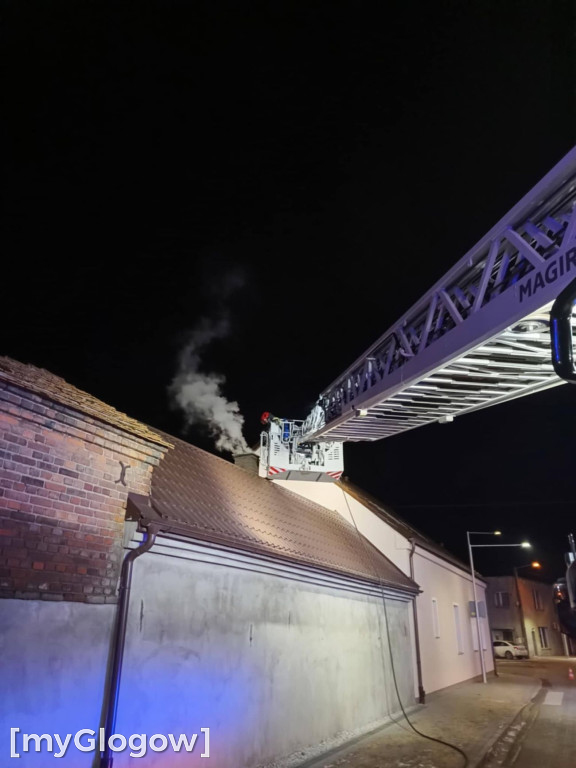 Pożar komina w Grębocicach