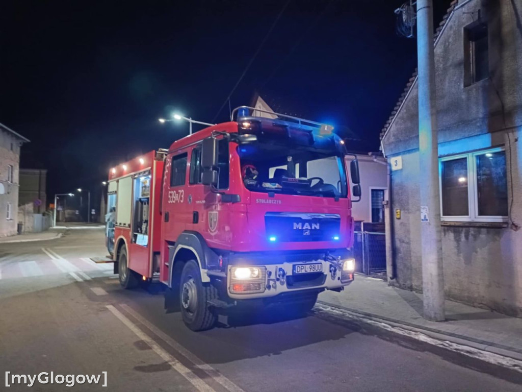 Pożar komina w Grębocicach