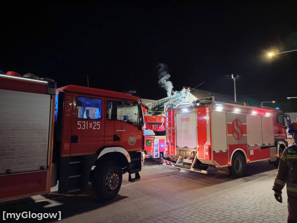 Pożar komina w Grębocicach