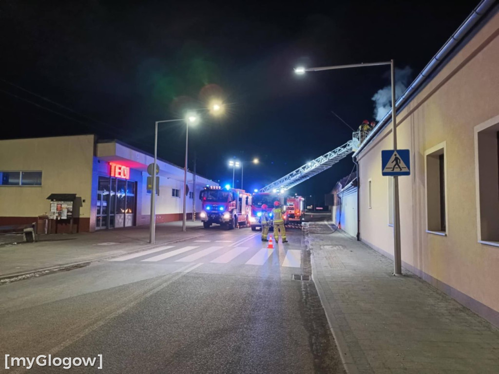 Pożar komina w Grębocicach
