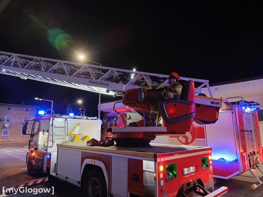 Pożar komina w Grębocicach