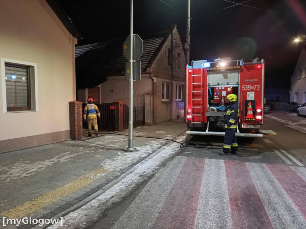 Pożar komina w Grębocicach