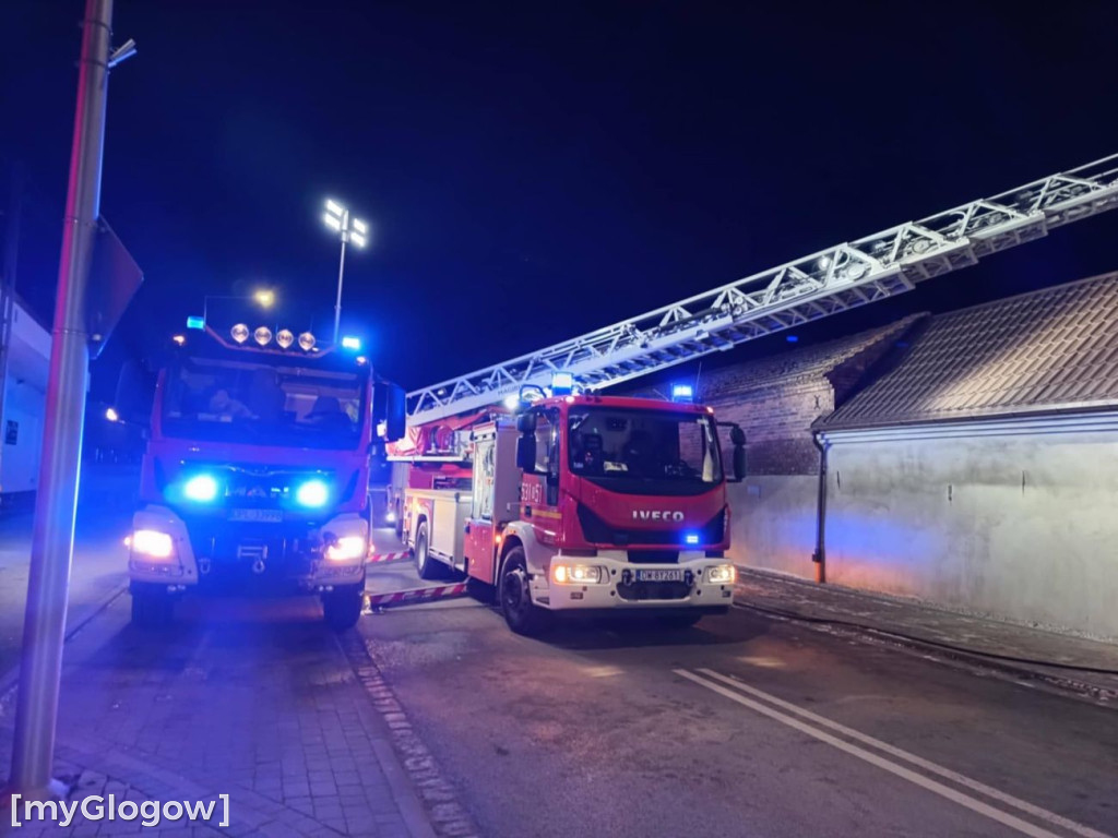 Pożar komina w Grębocicach