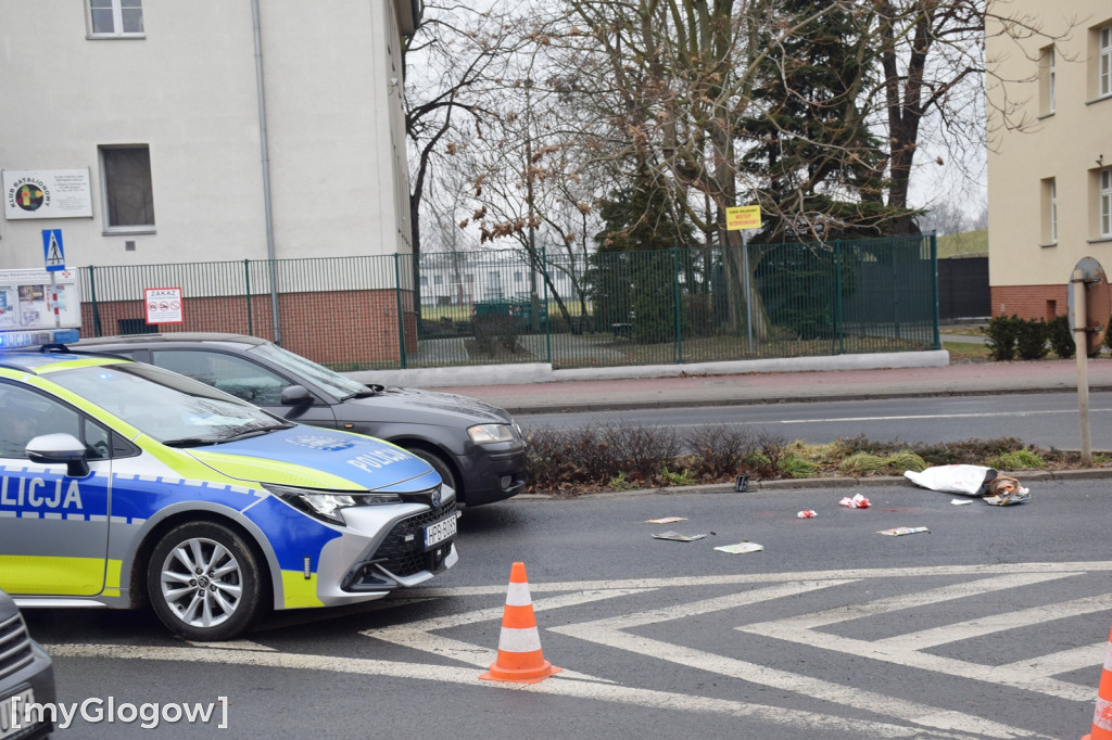 Potrącenie rowerzysty na Wojska Polskiego