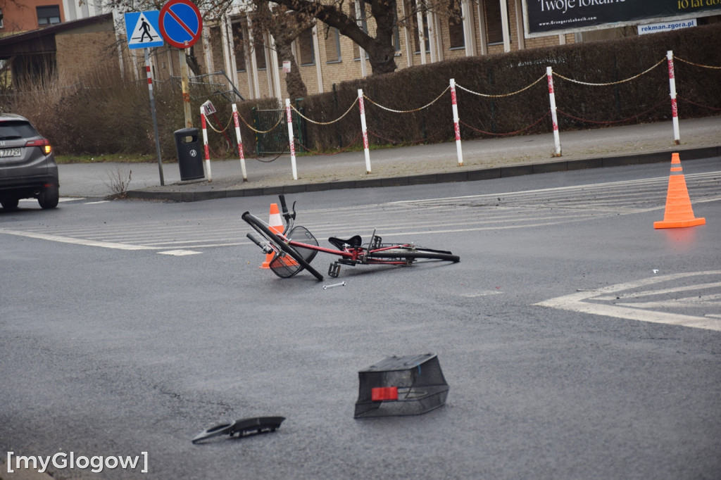 Potrącenie rowerzysty na Wojska Polskiego