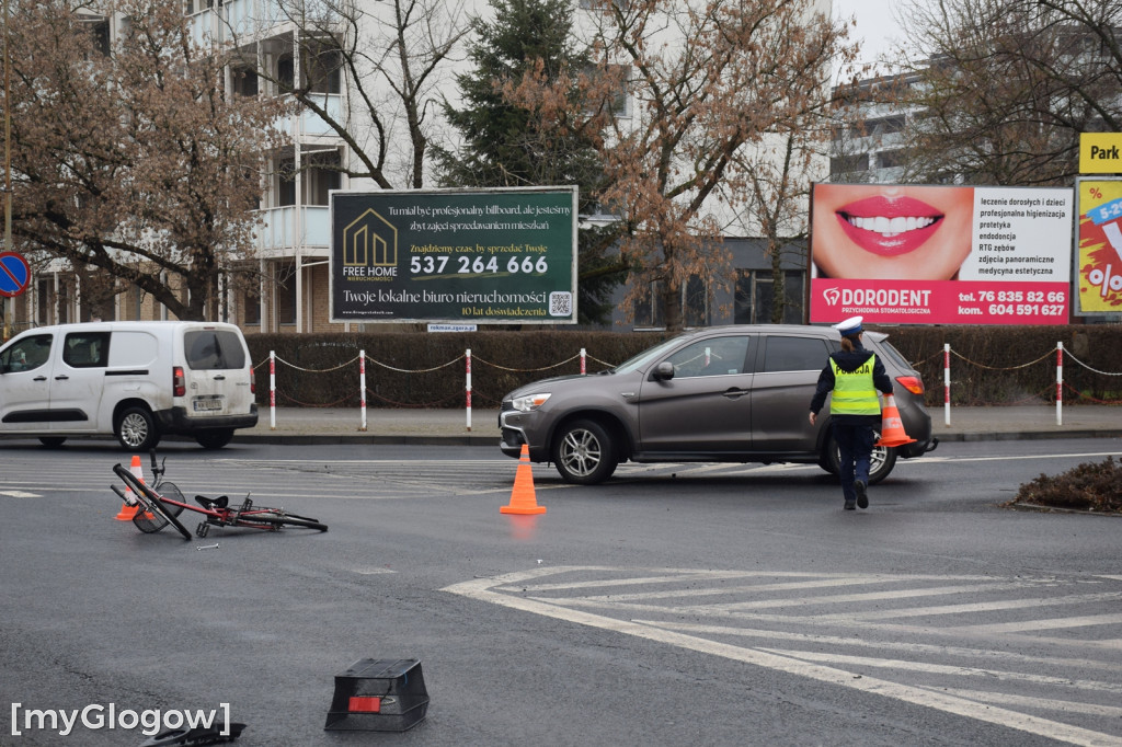 Potrącenie rowerzysty na Wojska Polskiego