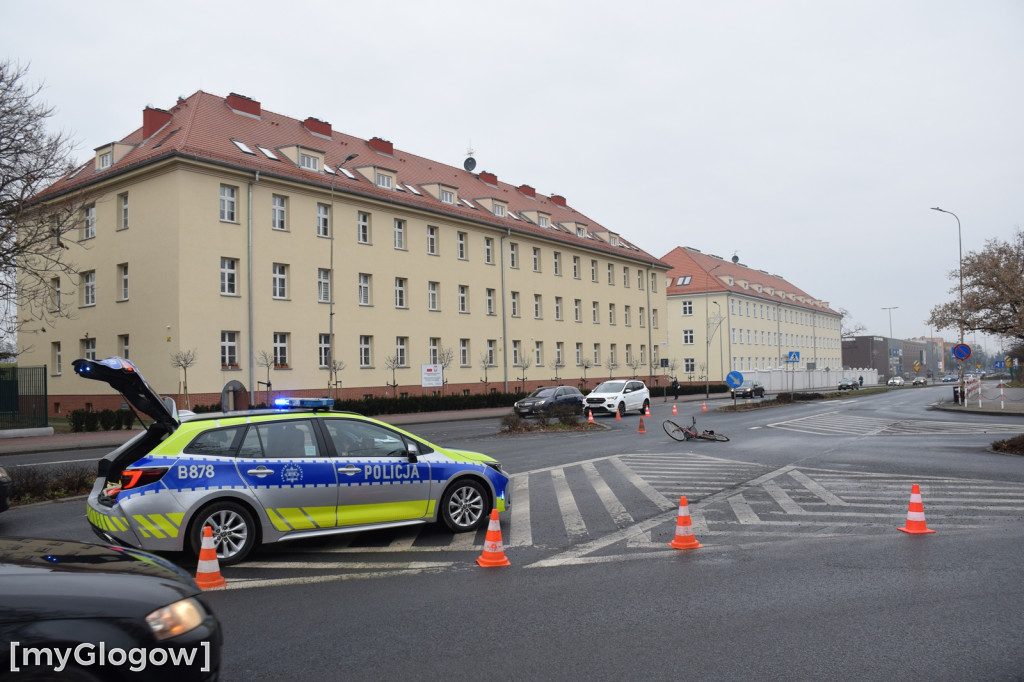 Potrącenie rowerzysty na Wojska Polskiego