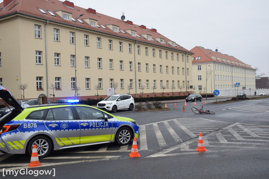 Potrącenie rowerzysty na Wojska Polskiego