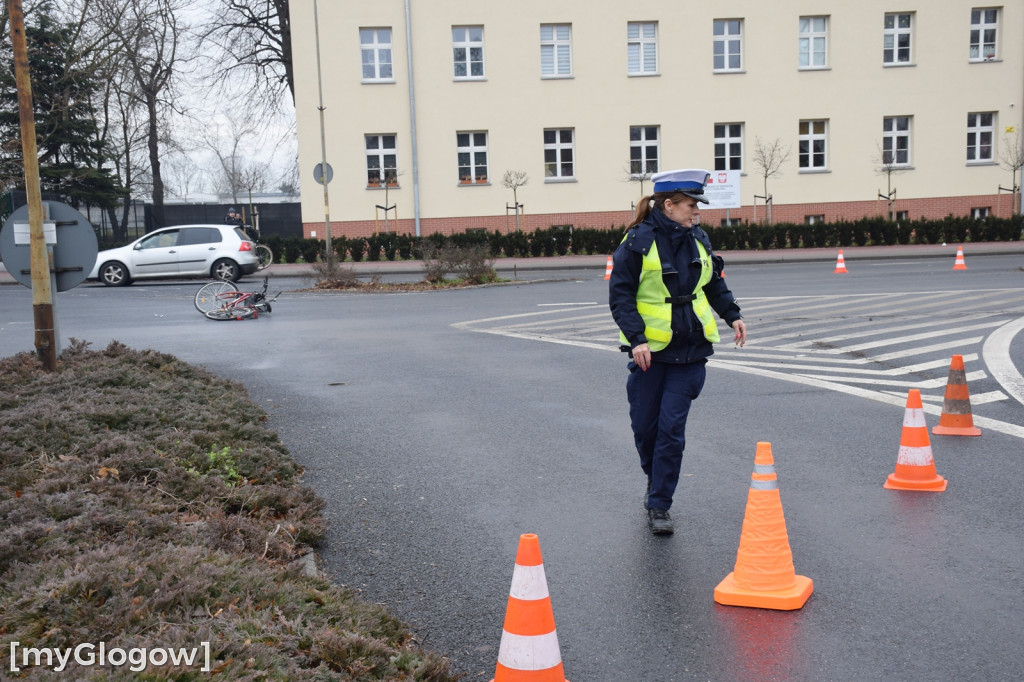 Potrącenie rowerzysty na Wojska Polskiego