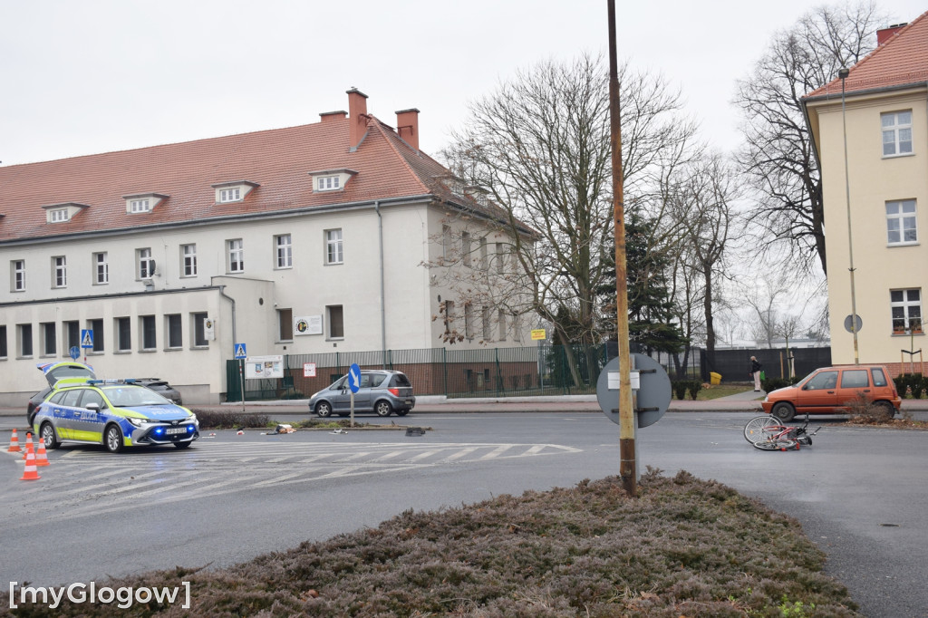 Potrącenie rowerzysty na Wojska Polskiego
