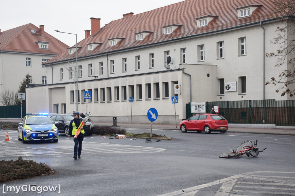 Potrącenie rowerzysty na Wojska Polskiego