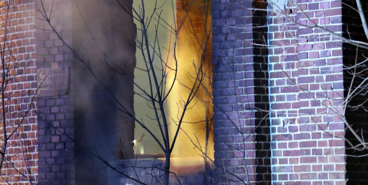 Pożar pustostanu w Głogowie