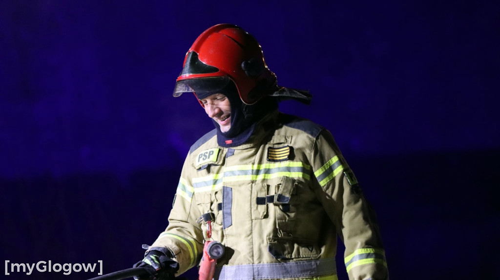 Pożar pustostanu w Głogowie