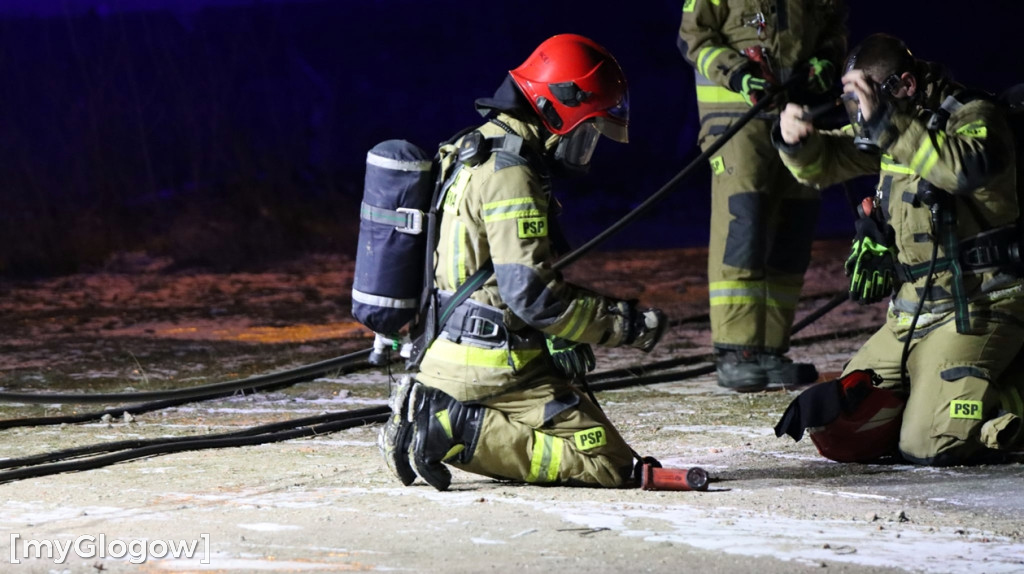 Pożar pustostanu w Głogowie