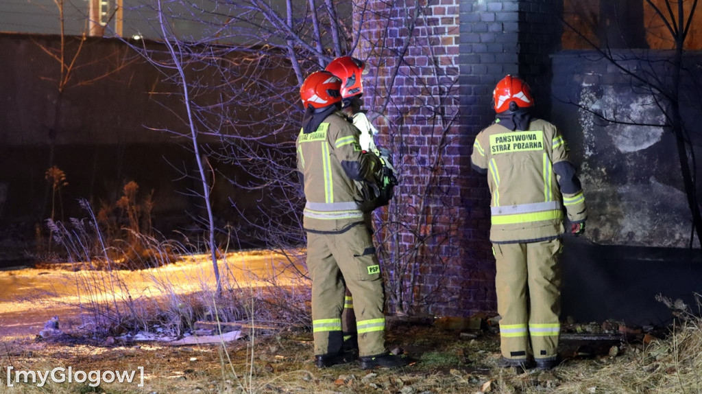 Pożar pustostanu w Głogowie