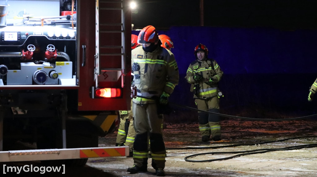 Pożar pustostanu w Głogowie