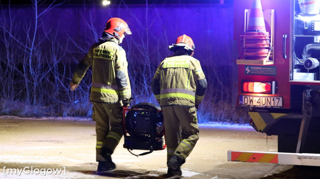 Pożar pustostanu w Głogowie