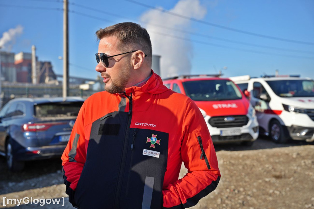 Akcja ratownicza w Hucie Miedzi Głogów