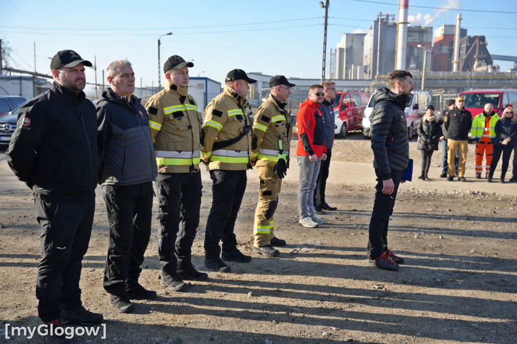 Akcja ratownicza w Hucie Miedzi Głogów