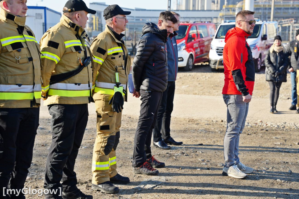 Akcja ratownicza w Hucie Miedzi Głogów