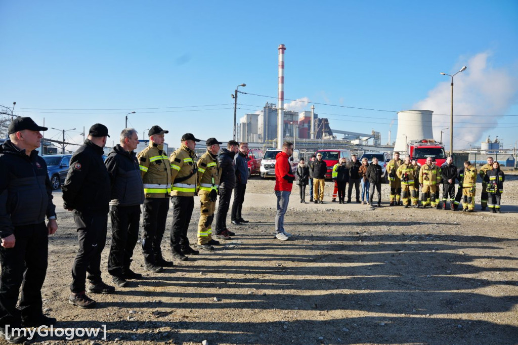 Akcja ratownicza w Hucie Miedzi Głogów