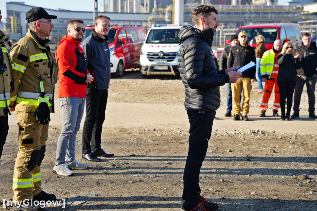 Akcja ratownicza w Hucie Miedzi Głogów