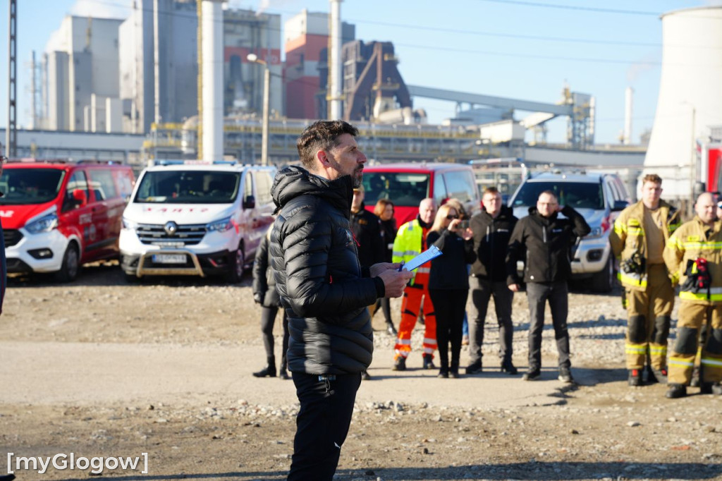 Akcja ratownicza w Hucie Miedzi Głogów