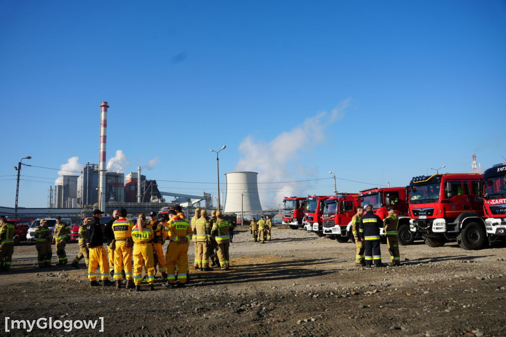 Akcja ratownicza w Hucie Miedzi Głogów