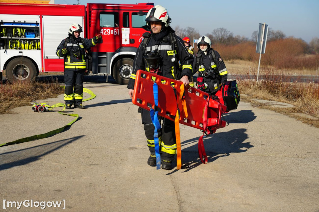 Akcja ratownicza w Hucie Miedzi Głogów