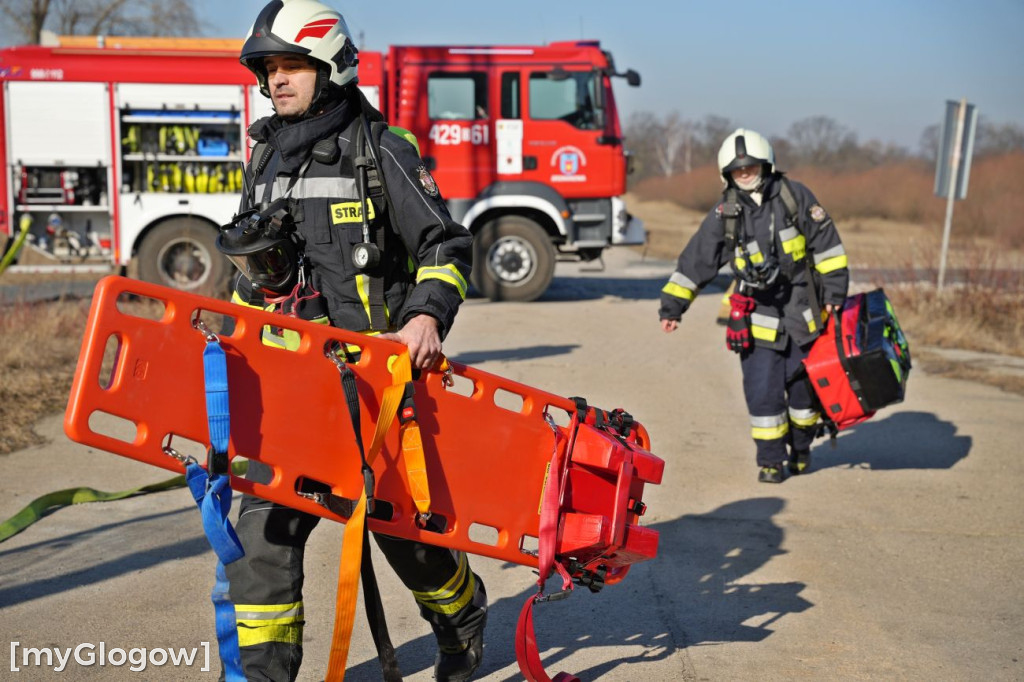 Akcja ratownicza w Hucie Miedzi Głogów