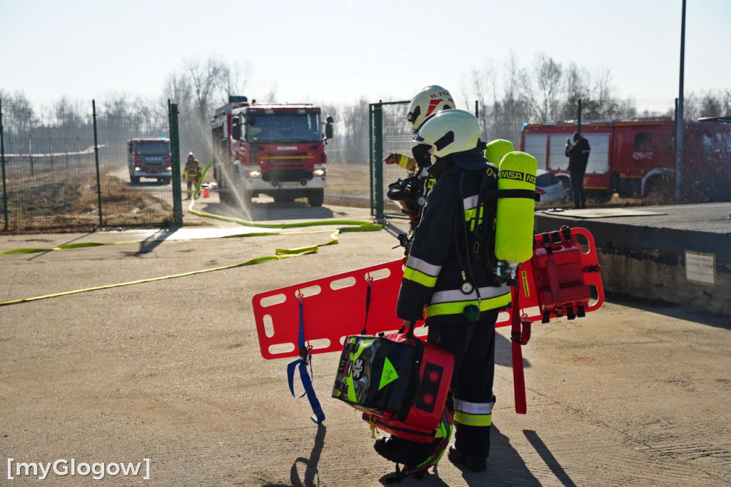Akcja ratownicza w Hucie Miedzi Głogów