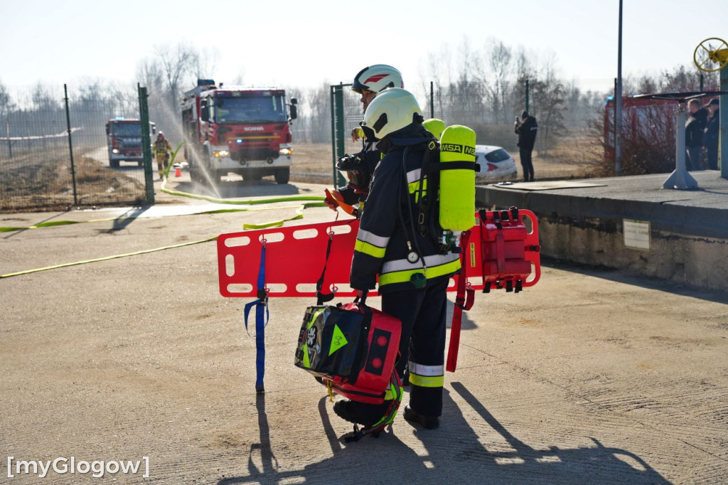 Akcja ratownicza w Hucie Miedzi Głogów