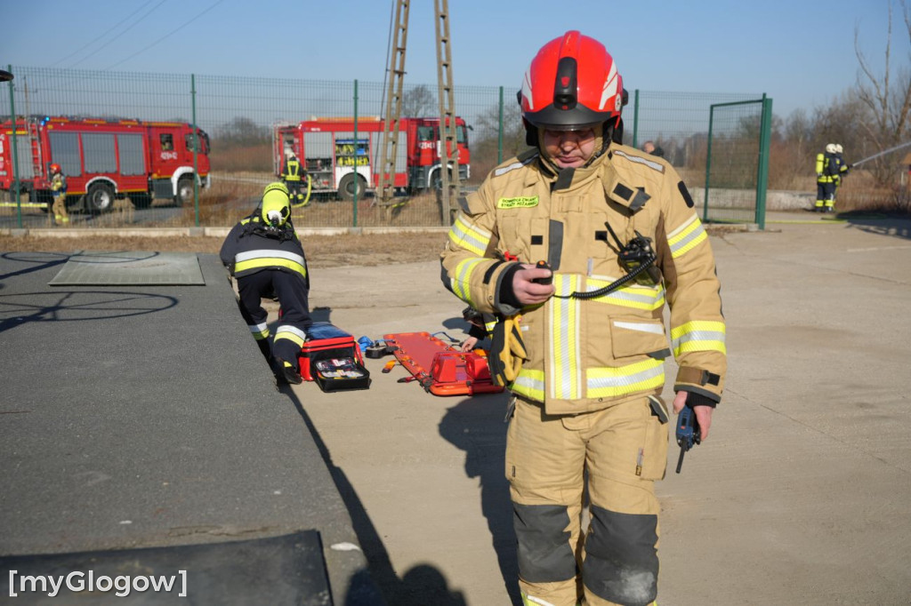 Akcja ratownicza w Hucie Miedzi Głogów