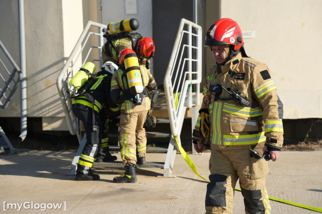 Akcja ratownicza w Hucie Miedzi Głogów