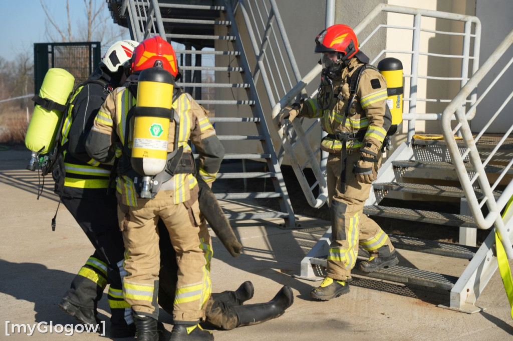 Akcja ratownicza w Hucie Miedzi Głogów