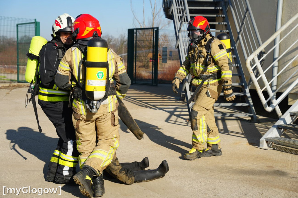 Akcja ratownicza w Hucie Miedzi Głogów