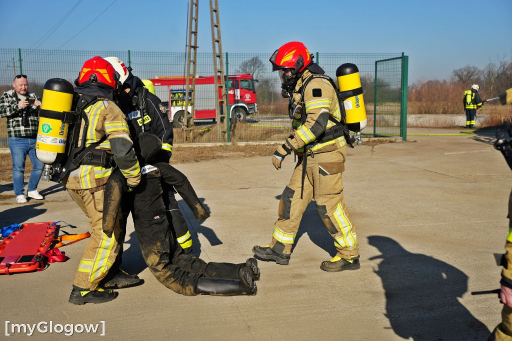 Akcja ratownicza w Hucie Miedzi Głogów