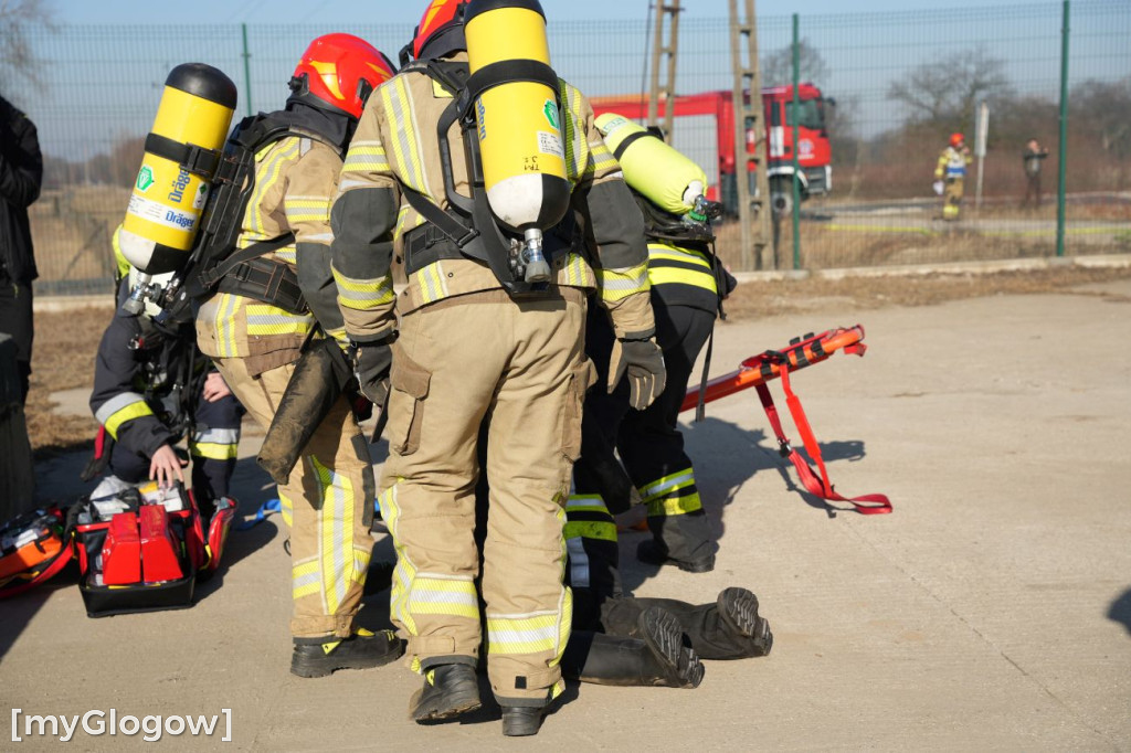 Akcja ratownicza w Hucie Miedzi Głogów