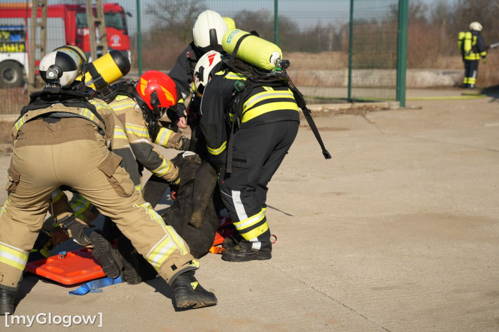 Akcja ratownicza w Hucie Miedzi Głogów