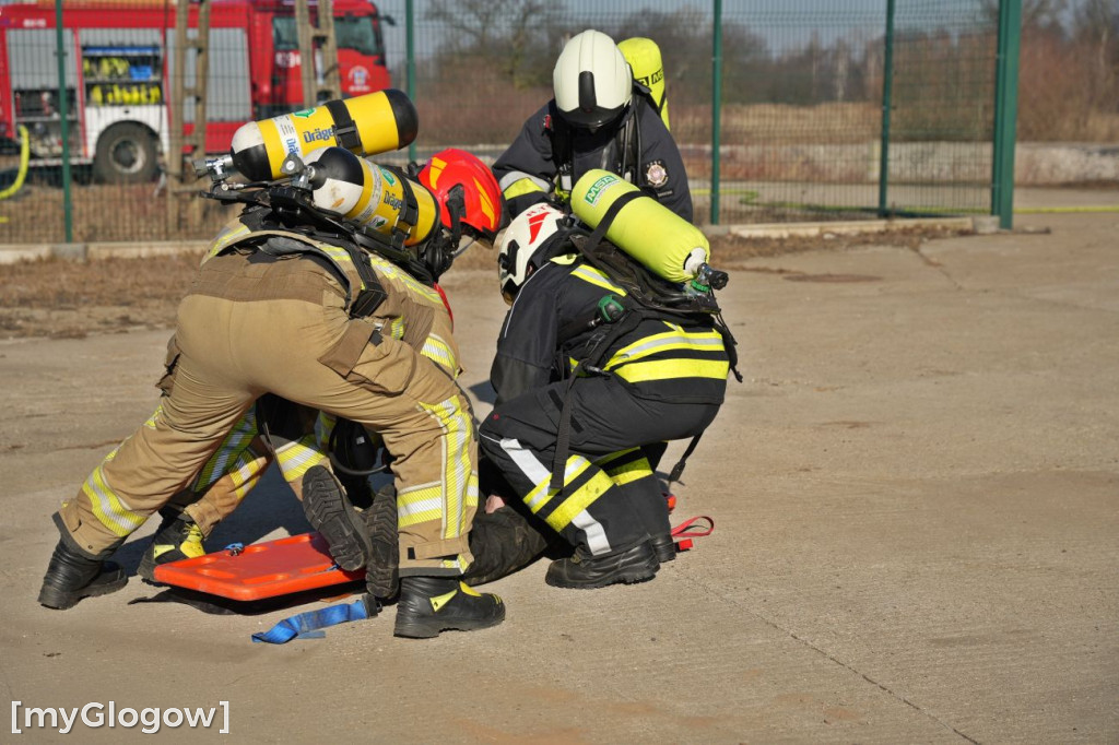 Akcja ratownicza w Hucie Miedzi Głogów