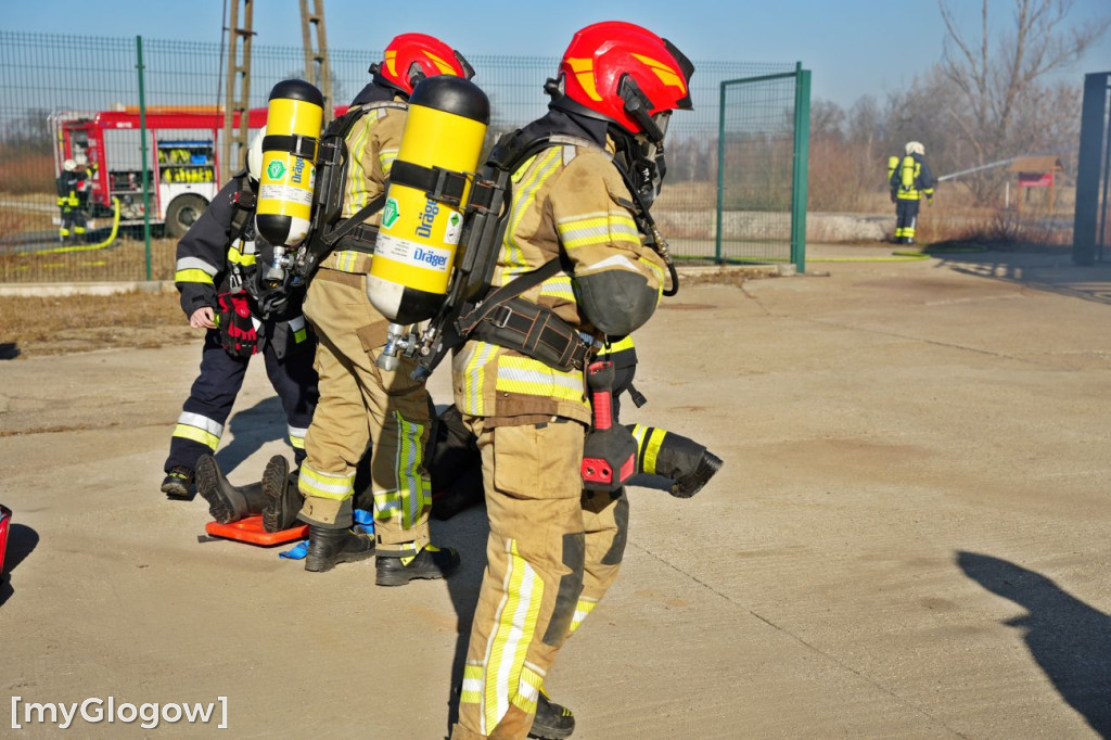 Akcja ratownicza w Hucie Miedzi Głogów