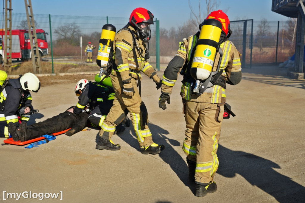 Akcja ratownicza w Hucie Miedzi Głogów