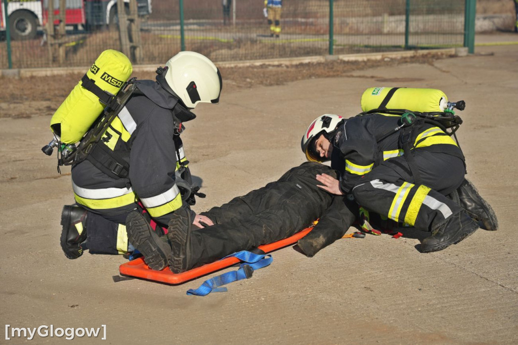 Akcja ratownicza w Hucie Miedzi Głogów
