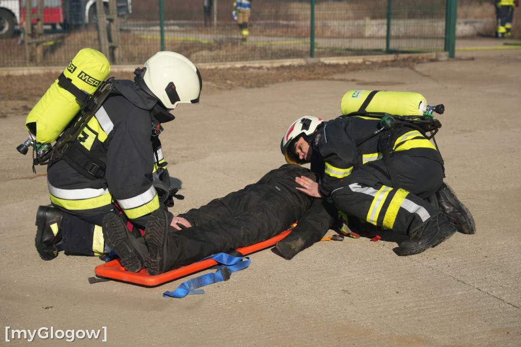 Akcja ratownicza w Hucie Miedzi Głogów