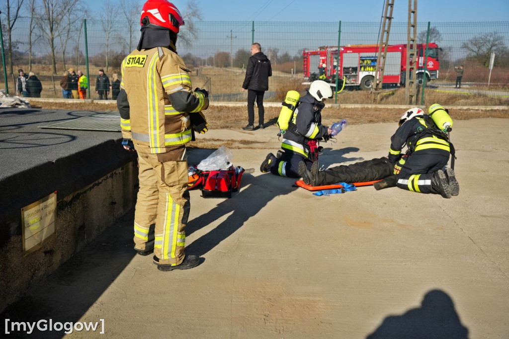 Akcja ratownicza w Hucie Miedzi Głogów