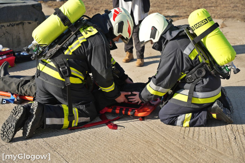 Akcja ratownicza w Hucie Miedzi Głogów